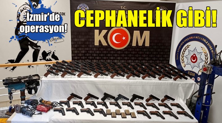 İzmir de yasa dışı silah operasyonu!