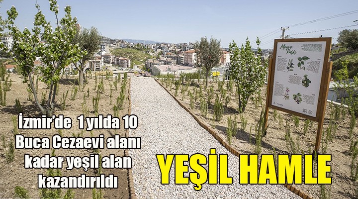 İzmir de yeşil hamle.. 1 yılda 10 Buca Cezaevi alanı kadar yeşil alan...