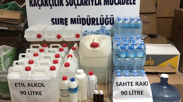 İzmir de yılbaşı öncesi sahte içki operasyonu