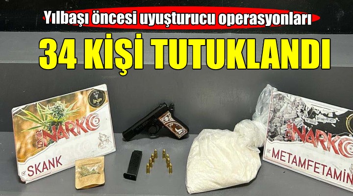 İzmir de yılbaşı öncesi uyuşturucu operasyonları