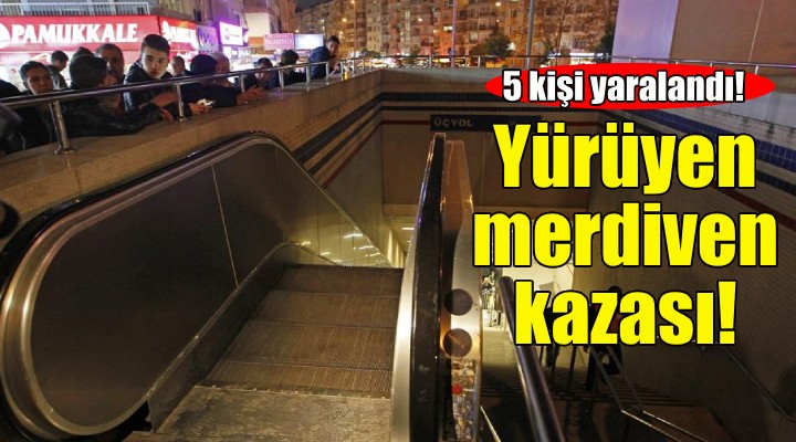 İzmir de yürüyen merdiven kazası!
