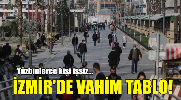 İzmir de yüzbinlerce kişi işsiz!
