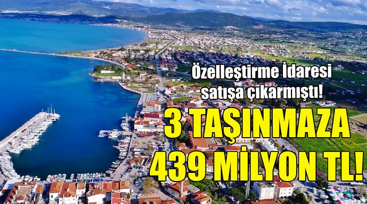 İzmir deki 3 taşınmaza 439 milyon TL!