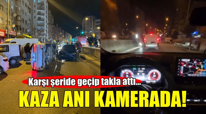 İzmir deki kaza anı kamerada!