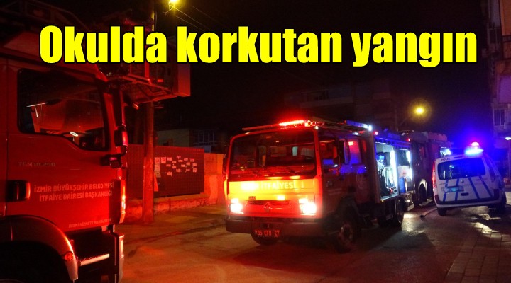 İzmir deki o okulda korkutan yangın...