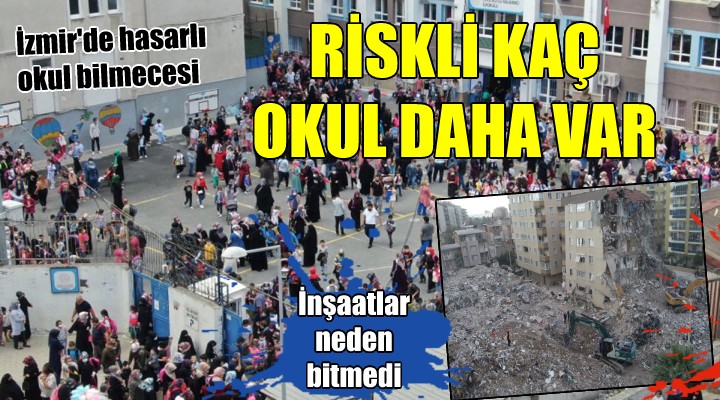 İzmir deki okullarda deprem bilmecesi... DAHA KAÇ RİSKLİ OKUL VAR?