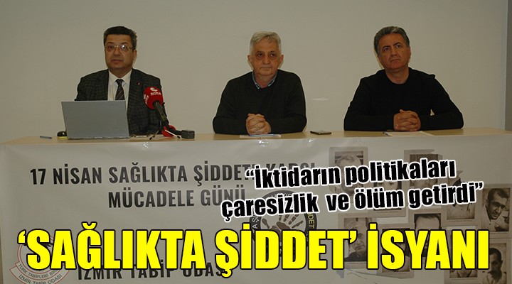 İzmir den  Sağlıkta şiddet  isyanı...