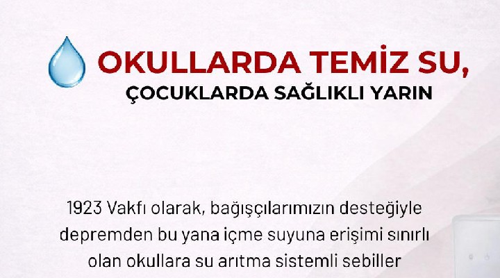İzmir den deprem bölgesindeki çocuklara temiz su hamlesi!