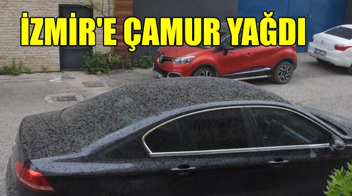 İzmir e çamur yağdı! Oto yıkamacılar yoğun çalıştı...