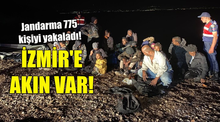 İzmir e kaçak göçmen akını... Jandarma 775 kişiyi yakaladı!