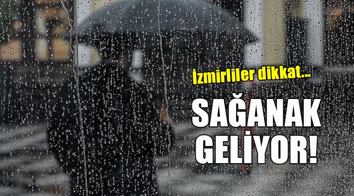 İzmir e sağanak yağış geliyor...