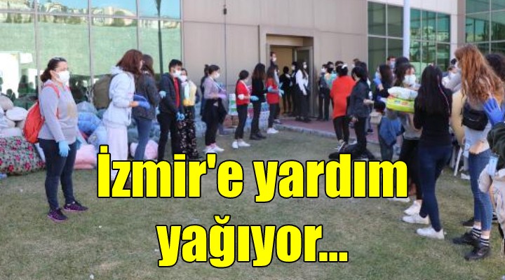 İzmir e yardım yağıyor