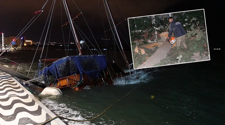 İzmir i fırtına vurdu... İşte hasar raporu