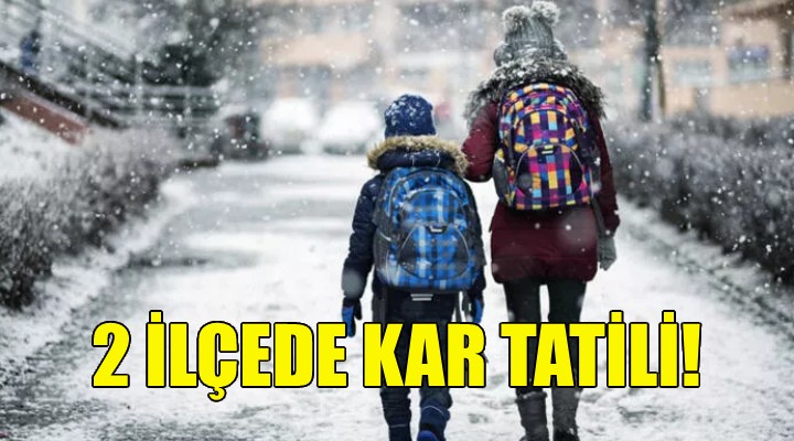 İzmir in 2 ilçesinde kar tatili!