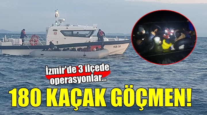 İzmir in 3 ilçesinde kaçak göçmen operasyonları!
