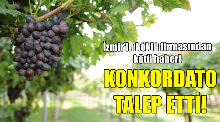 İzmir in köklü firması konkordato talep etti!