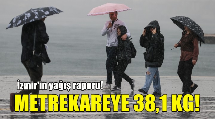 İzmir in yağış raporu... Metrekareye 38,1 kilogram!