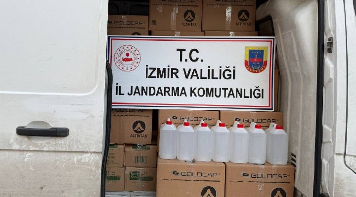 İzmir’de 1 ton etil alkol ele geçirildi