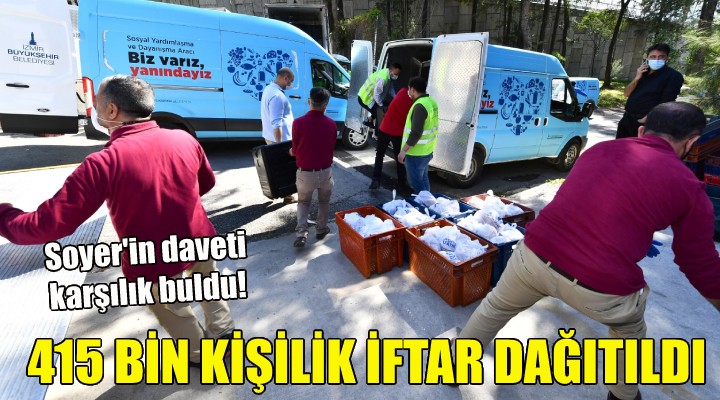 İzmir’de 415 bin kişilik iftar yemeği dağıtıldı!