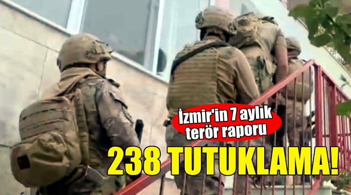 İzmir’de 7 ayda 238 terör şüphelisi tutuklandı!