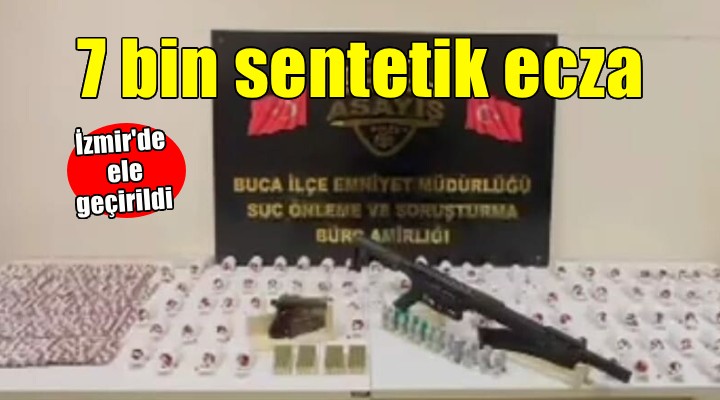 İzmir’de 7 bin sentetik ecza ele geçirildi
