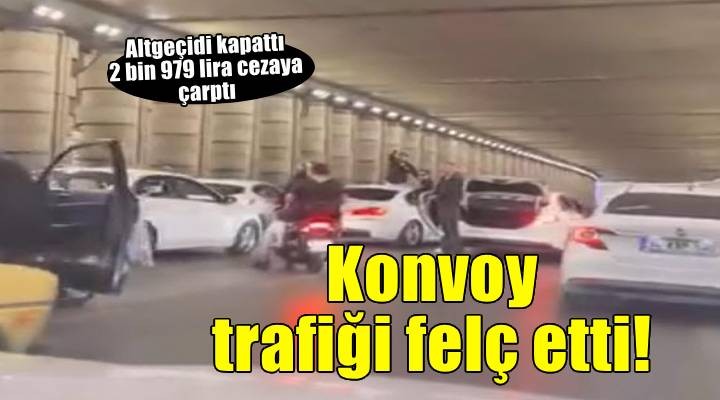 İzmir’de alt geçitte yolu kapatan düğün konvoyundaki sürücüye ceza