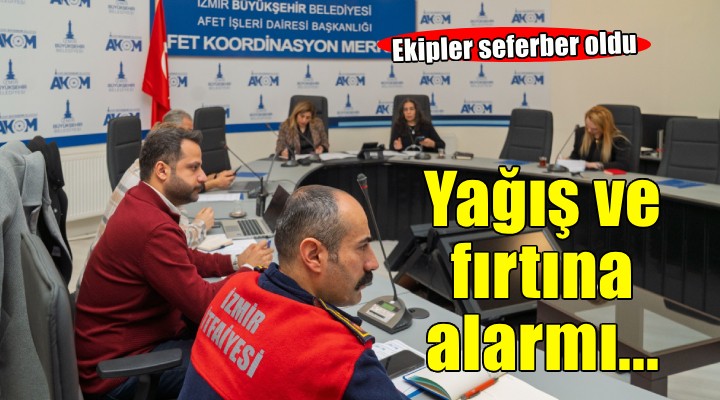 İzmir’de kuvvetli yağış ve fırtına alarmı