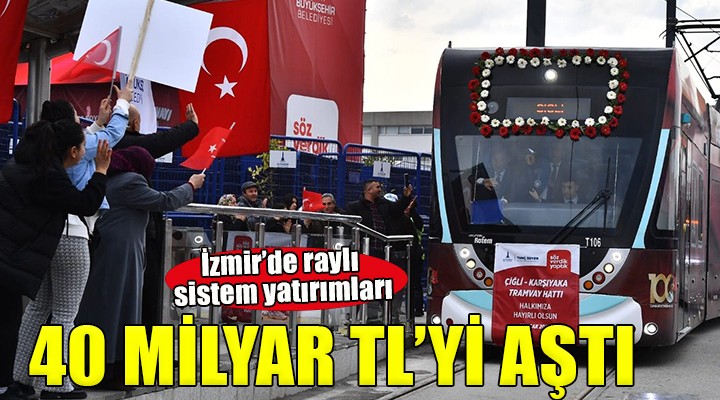 İzmir’de raylı sisteme 40 milyar lirayı aşan yatırım...