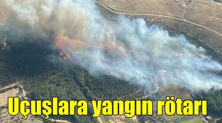İzmir’deki orman yangını nedeniyle uçak seferleri iptal edildi