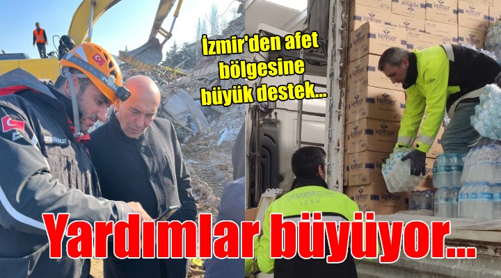 İzmir’den afet bölgesine giden yardımlar büyüyor...