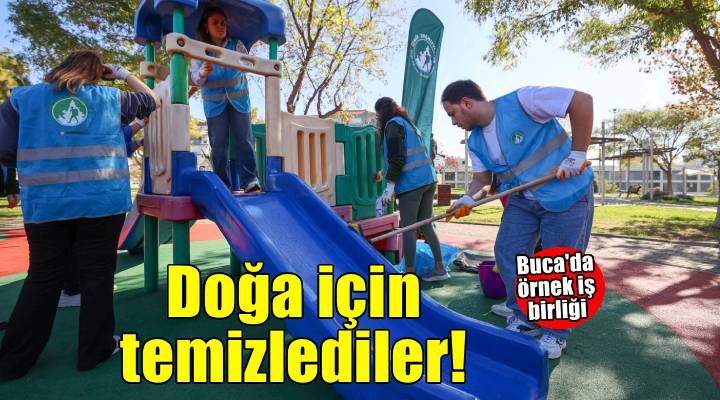 İzmirli gönüllüler el ele vererek doğa için temizlediler