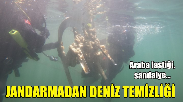 Jandarma SAK Timi nden deniz temizliği!