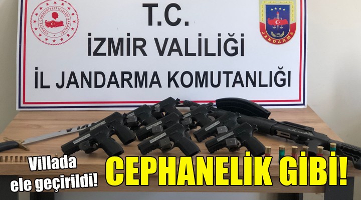 Jandarma baskın yaptı... Cephanelik gibi villa!