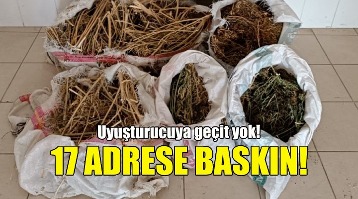 Jandarmadan 17 adrese uyuşturucu baskını!