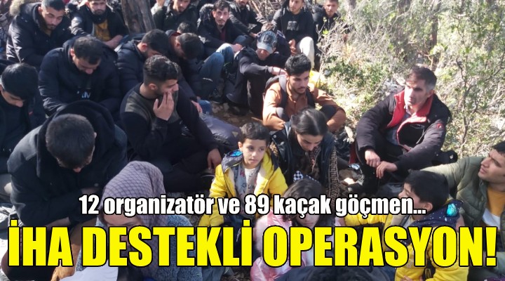 Jandarmadan İHA destekli göçmen operasyonu!