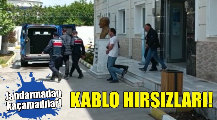 Jandarmadan operasyon... Kablo hırsızları yakalandı!