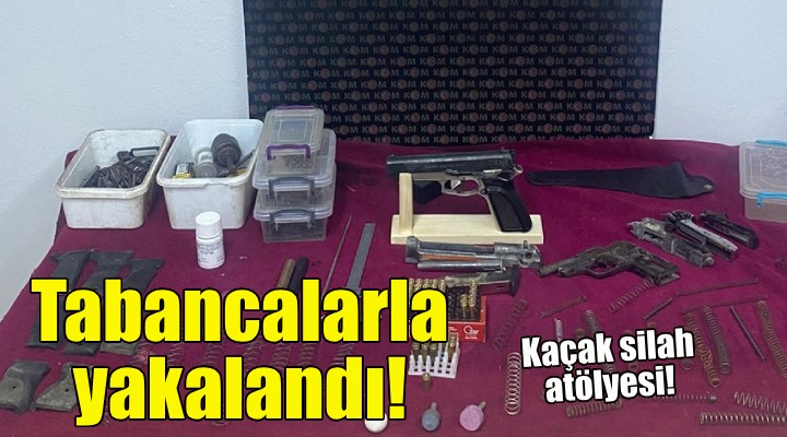 Kaçak silah atölyesine baskın!