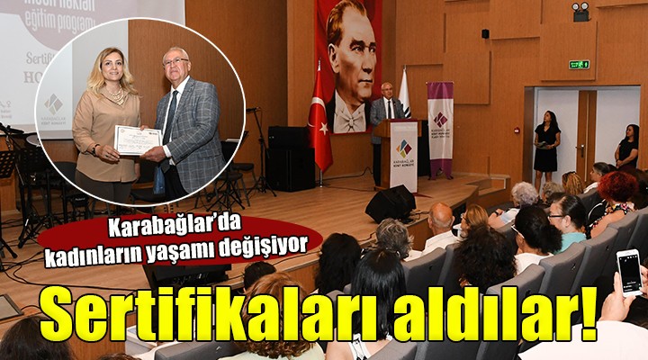 Kadınlara KİHEP belgelerini Başkan Selvitopu verdi...