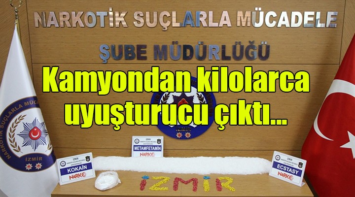 Kamyondan kilolarca uyuşturucu çıktı