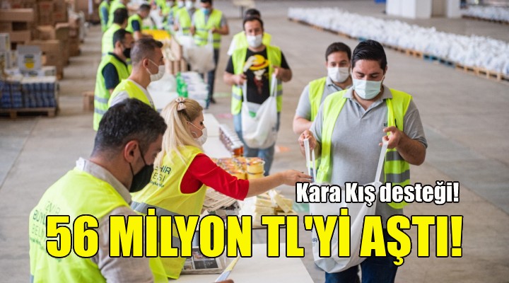 Kara kış desteği 56 milyon lirayı aştı!