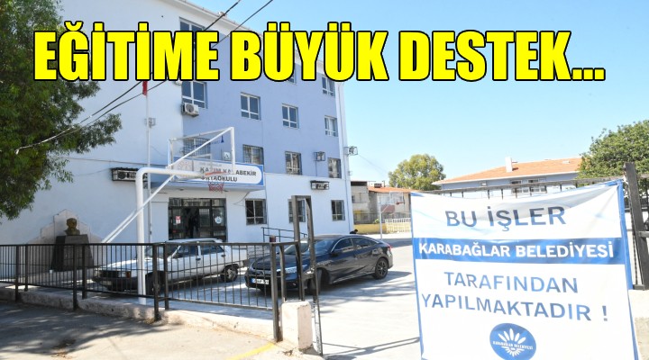 Karabağlar Belediyesi okulların bakımını yapıyor