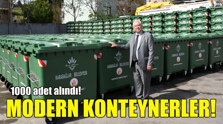 Karabağlar a bin adet modern çöp konteyneri!
