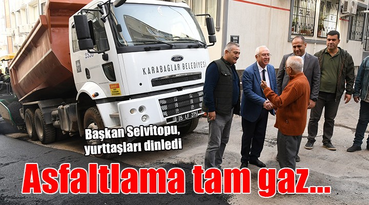 Karabağlar da asfaltlama çalışmaları tam gaz