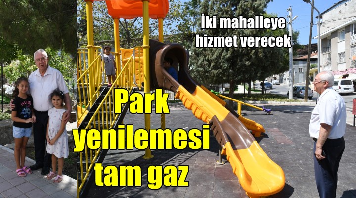 Karabağlar da park yenileme tam gaz