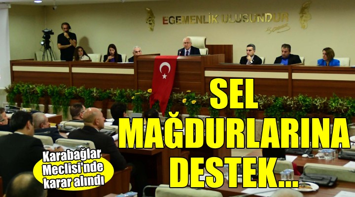 Karabağlar da sel mağdurlarına maddi yardım...