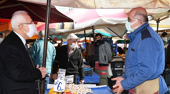 Karabağlar pazarlarında önlemler sıklaştırıldı