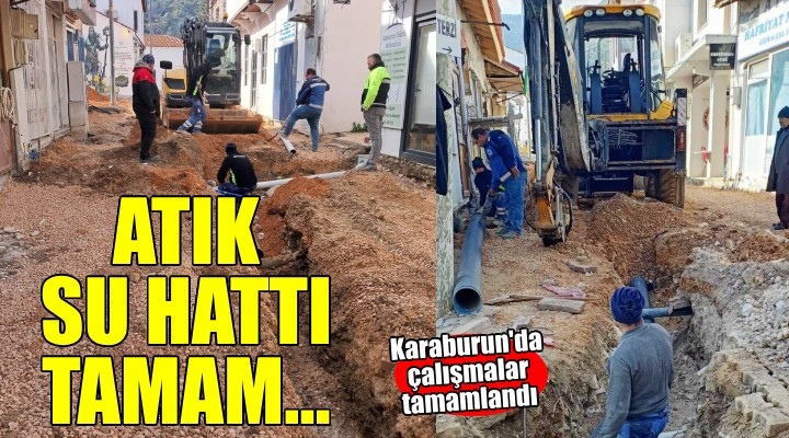 Karaburun Cumhuriyet Caddesi atık su hattına kavuştu...