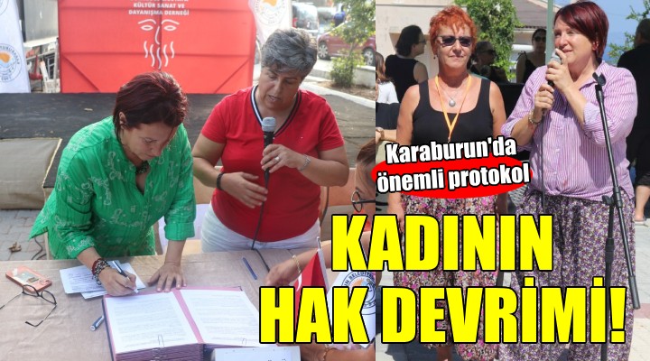 Karaburun da  Ev İçi Şiddet Acil Yardım Hattı  protokolü imzalandı