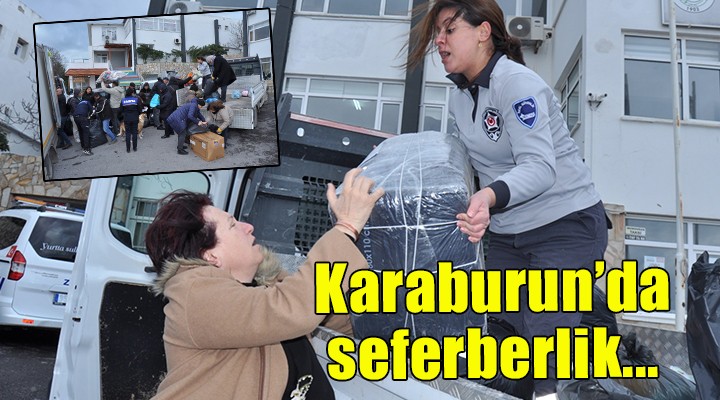 Karaburun da yardım seferberliği...