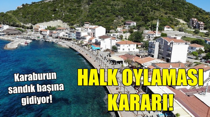 Karaburun da yüzer iskele için halk oylaması!